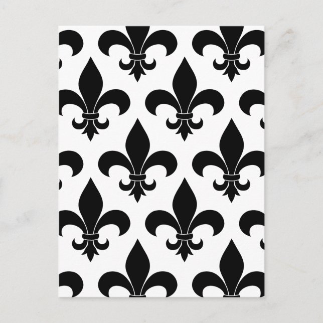 Cartão Postal Fleur de lis Pattern Classic (Frente)
