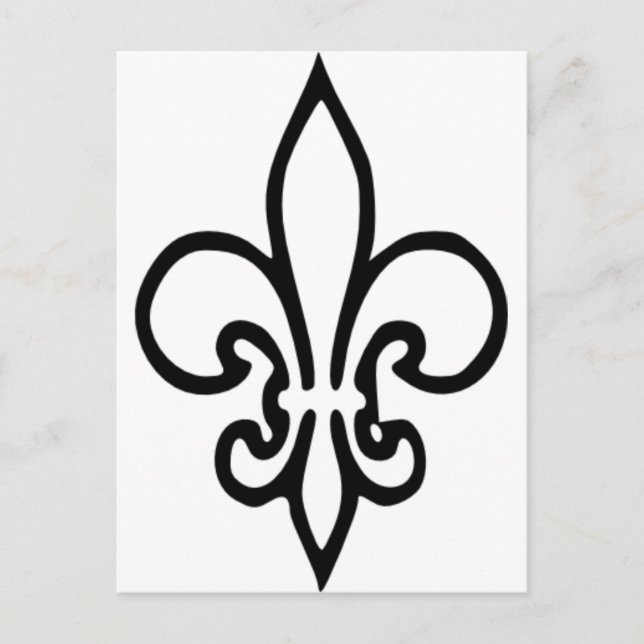 Cartão Postal Fleur de lys (Frente)