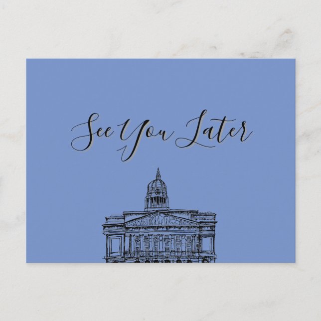 Cartão Postal Flickermuse Nottingham Mocha Mousse Sketch (Frente)