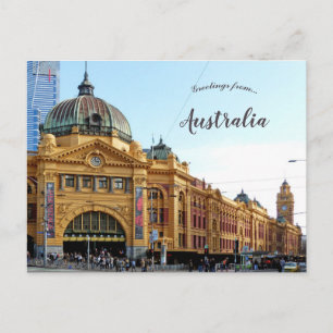 Cartão Postal Flinders Street Station Melbourne Austrália
