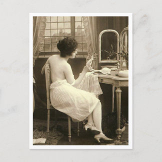 Cartão Postal Flirt Francesa - Pinup de vinheta