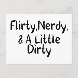 Cartão Postal Flirty Nerdy e um pouco sujo
