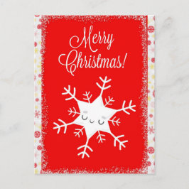 Cartão Postal Floco de neve bonito Feliz Natal