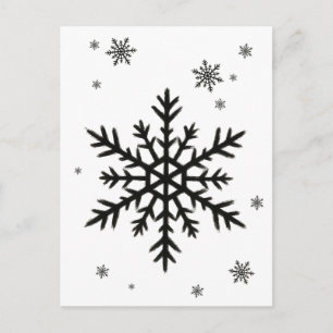 Cartão Postal Floco de Neve de Tinta – Sutil Desenho Geométrico