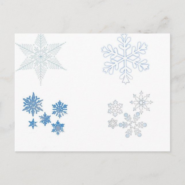 Cartão Postal Flocos de neve (Frente)