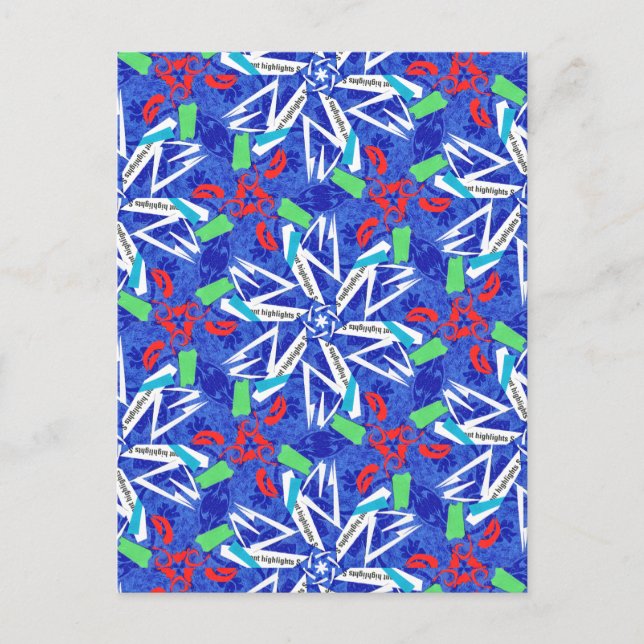 Cartão Postal Flocos de neve С (Frente)
