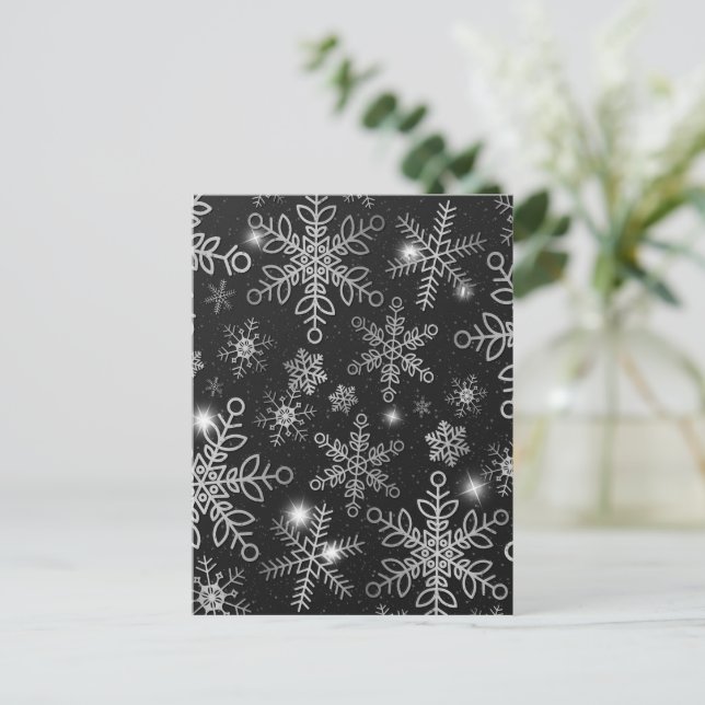 Cartão Postal Flocos de neve 8 (Em pé/Frente)