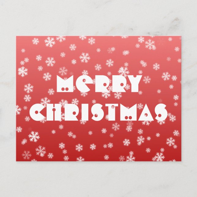 Cartão Postal Flocos de neve de Natal (Frente)