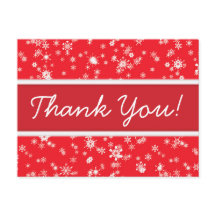 Flocos de neve do inverno Natal Vermelho Obrigado