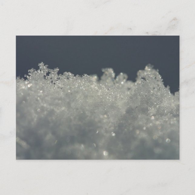 Cartão Postal Flocos de Neve em Detalhe (Frente)