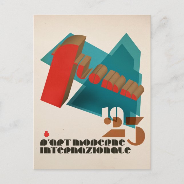 Cartão Postal FLomm 1923 D'Art Moderne Internazionale (Frente)