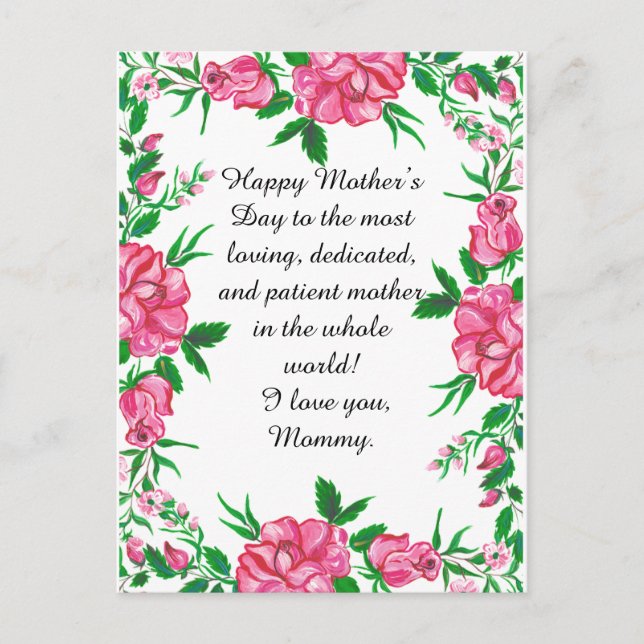 Cartão Postal flor (Frente)