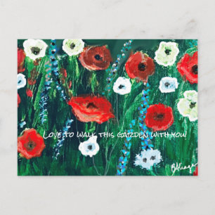 Cartão Postal Flor Acrílico Para Ela