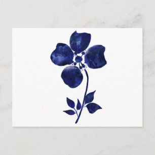 Cartão Postal Flor Azul