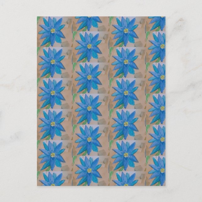 Cartão Postal Flor Azul (Frente)