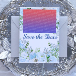 Cartão Postal Flor azul claro