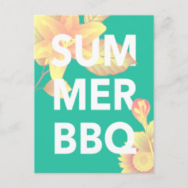 Cartão Postal Flor brilhante de CHURRASCO SUMMER