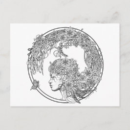 Cartão Postal Flor-chave: Cartão-corante DIY de Sonja A.S.