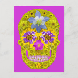 Cartão Postal Flor - Crânio 3