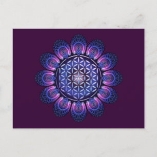 Cartão Postal FLOR DA VIDA / Blume des Lebens - Mandala II