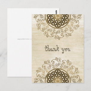 Cartão Postal Flor da Vida - Mandala de Ornamentos Antigos 2
