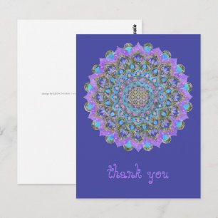 Cartão Postal Flor da Vida - Mandala Estilo Índia 2