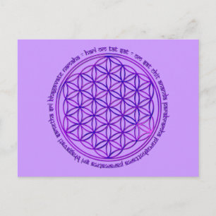 Cartão Postal Flor Da Vida - Moola Mantra - Violeta