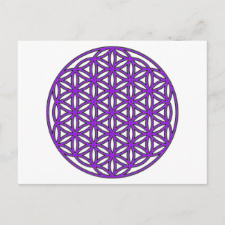 Cartão Postal Flor da Vida Roxo