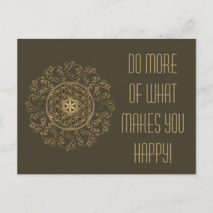 Cartão Postal Flor Da Vida - Vintage Ornament Mandala 2