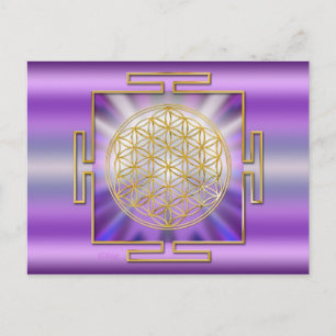 Cartão Postal Flor Da Vida Yantra