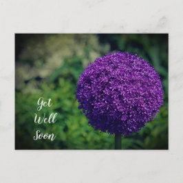 Cartão Postal Flor de Allium Roxa Perfeita para Se Recuperar Log