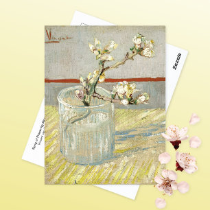 Cartão Postal Flor de Amêndoa Vidro Vincent van Gogh