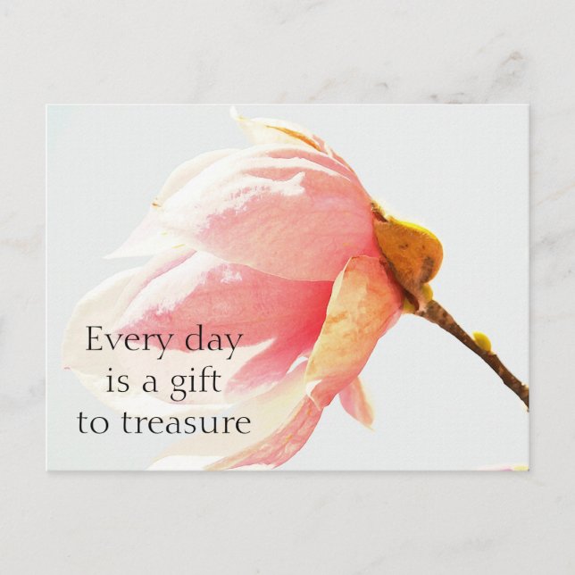 Cartão Postal Flor de Árvore de Tulipas de Aquarela (Frente)