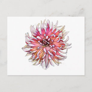 CARTÃO POSTAL FLOR DE DÁLIA
