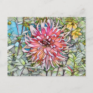 CARTÃO POSTAL FLOR DE DÁLIA