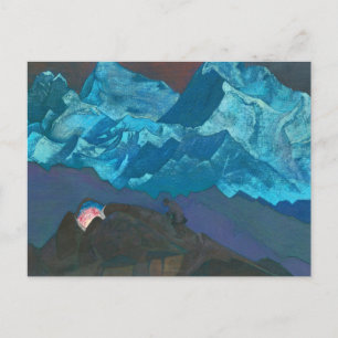 Cartão Postal Flor de Fogo, 1924 por Nicholas Roerich