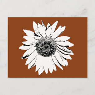 Cartão postal - Flor de Girassol para Cor