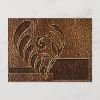 Cartão Postal Flor De Leather-Look