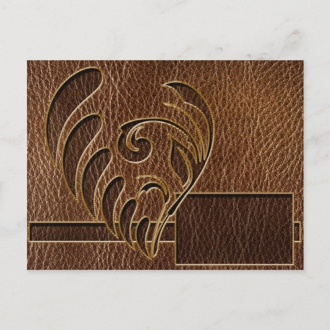 Cartão Postal Flor De Leather-Look (Frente)