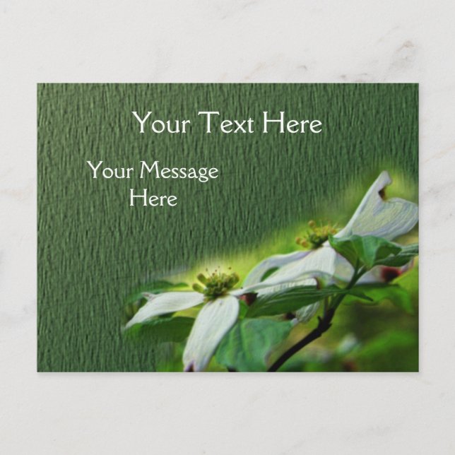 Cartão Postal Flor de Lenha Branca (Frente)