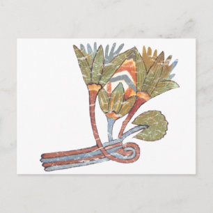 Cartão Postal Flor de lótus egípcia antiga