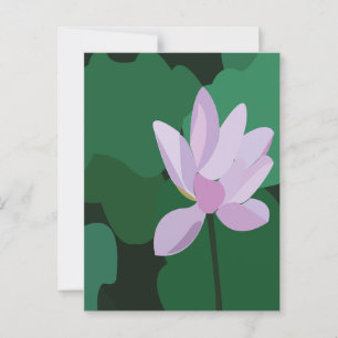 Cartão Postal Flor de Lótus Rosa