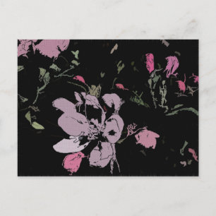 Cartão Postal Flor de Maçã em Tinta
