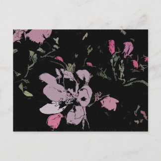 Cartão Postal Flor de Maçã em Tinta