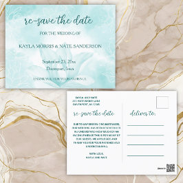 Cartão Postal Flor de Magnólia Etérea, Salve a Data do Casamento