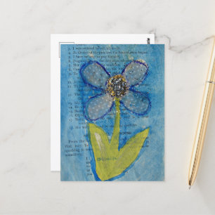 Cartão Postal Flor de mídia mista