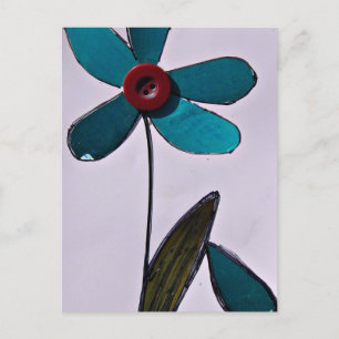 Cartão Postal Flor de mídia mista