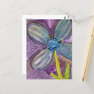 Cartão Postal Flor de mídia mista
