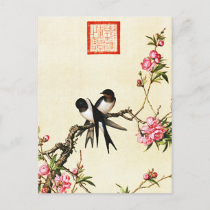 Cartão Postal Flor de Pessegueiro Arte Fina