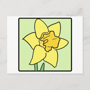 Cartão Postal Flor de Primavera de Cartoon Clip Art Daffodil
